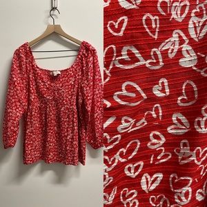 LOFT Heart Blouse
